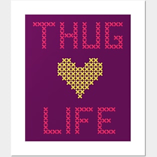 Cross Stitch Thug Life Posters and Art